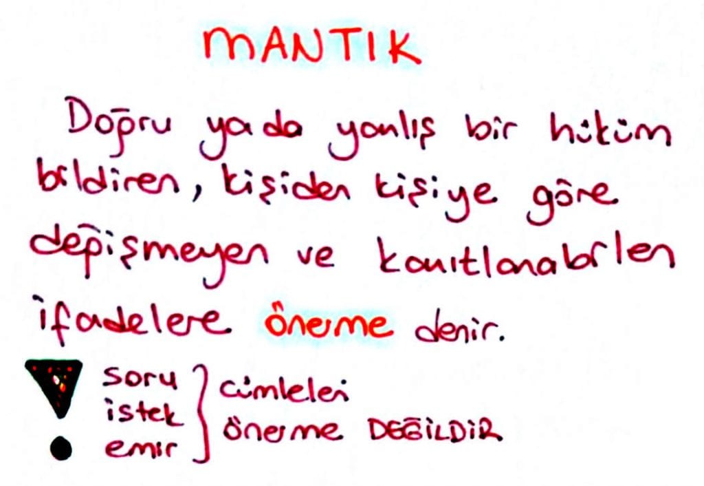 mantık nedir - mantık konu anlatımı