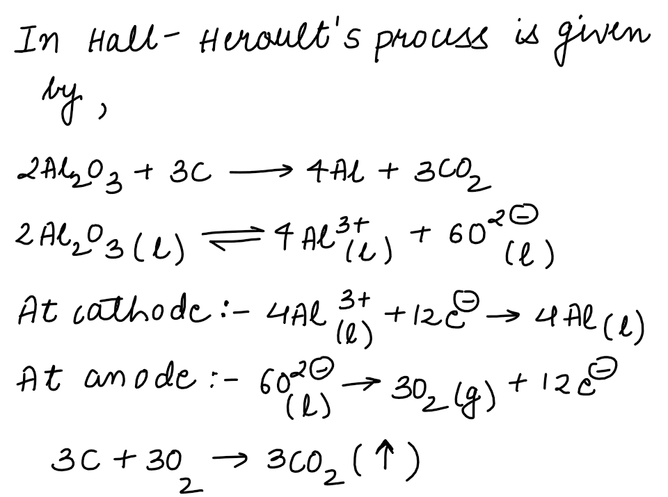 Hall-Heroult's process is given by