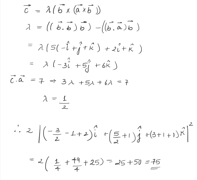 c→ is coplanar with a→=-i+j+k and b→=2i+k, a→.c→=7 and c→ is perpendicular to b→, then the value of 2|a→+b→+c→| is
