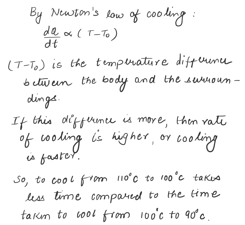 A body cools from 100oC to 90oC in 20 mins. Find the time to cool from 110oC to 100 JEE Mains 2021 question paper with solutions