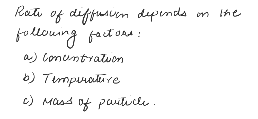 Rate of diffusion does not depend on