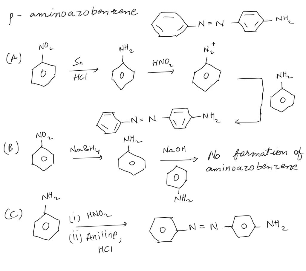 Which of the following reaction/s will not give p-aminoazobenzene