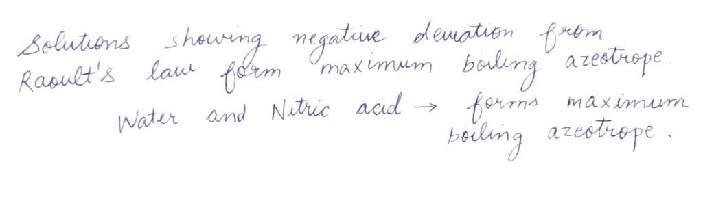 The mixture that forms maximum boiling azeotrope is