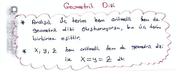 geometrik dizi nedir