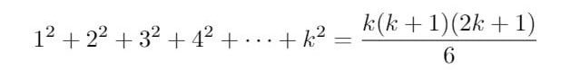 Sum of squares of first k natural numbers