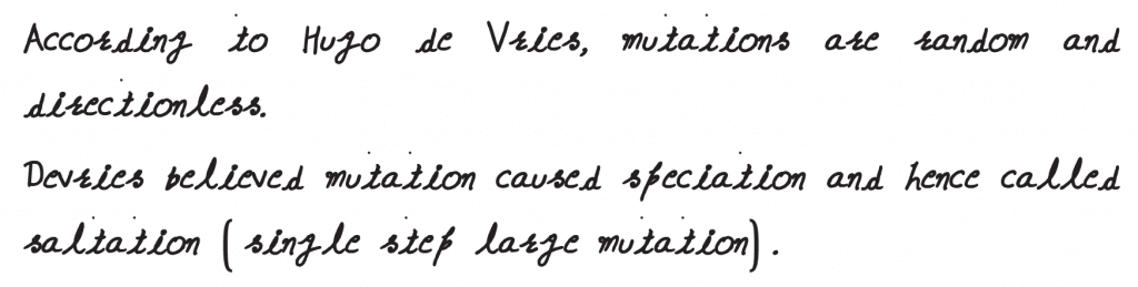 NEET 2019 question paper Variations caused by mutation, as proposed by Hugo de Vries are