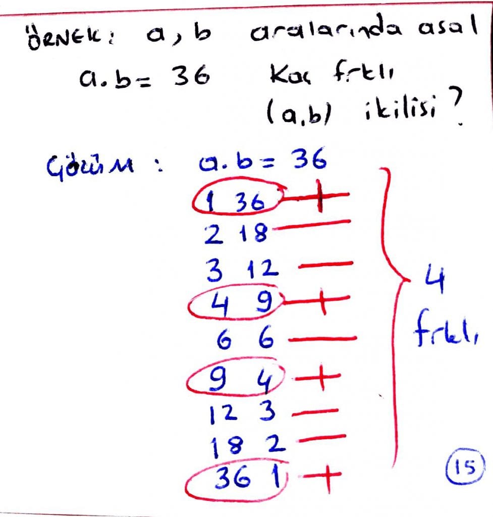 matematik örnek soru çözümü doğal ve tam sayılar