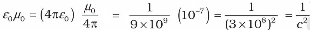 Formula of speed of light