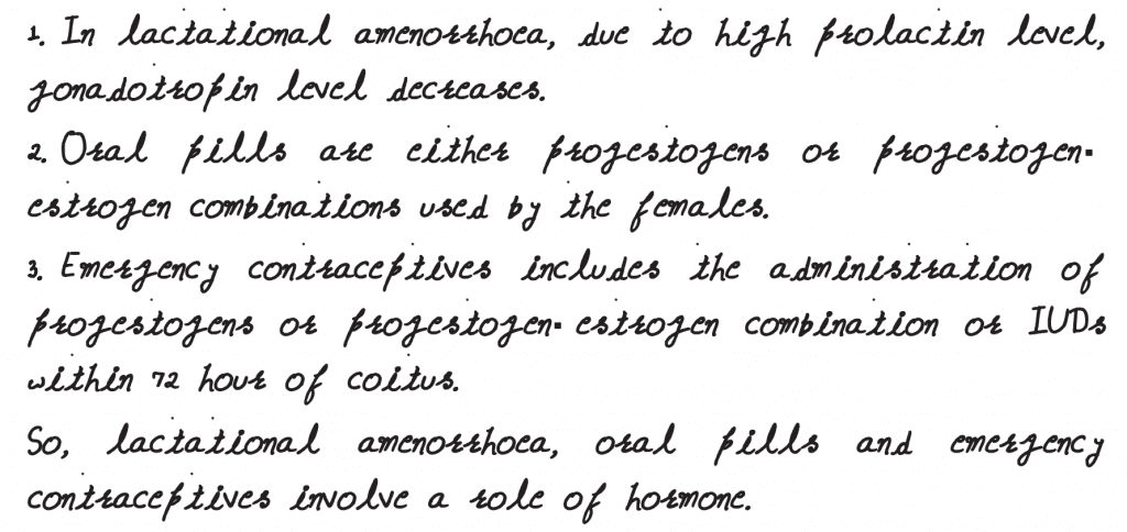 NEET 2019 question paper Which of the following contraceptive methods do involve a role of hormone