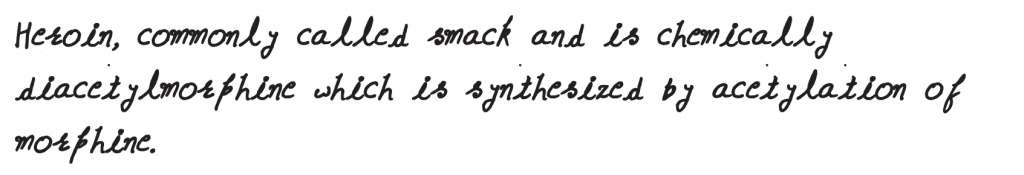 Drug called ‘Heroin’ is synthesized by