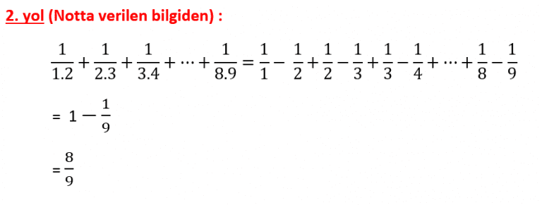 Toplam Sembolü Konu Anlatımı ve Örnek Soru Çözümü - Kunduz - Kunduz