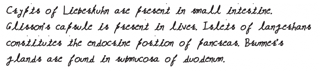 Match the following structures with their respective location in organs
